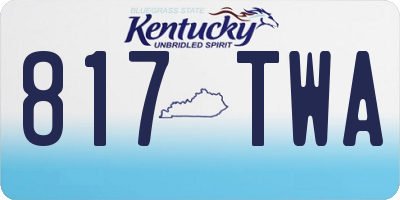 KY license plate 817TWA