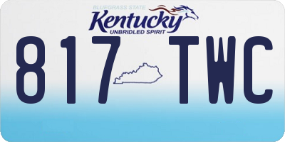 KY license plate 817TWC