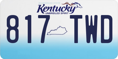 KY license plate 817TWD