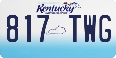 KY license plate 817TWG
