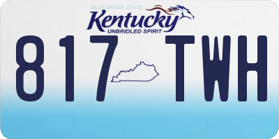 KY license plate 817TWH