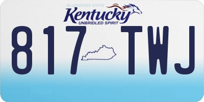 KY license plate 817TWJ