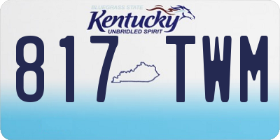 KY license plate 817TWM