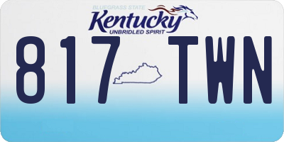KY license plate 817TWN