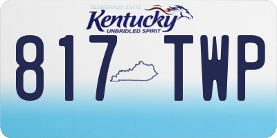 KY license plate 817TWP