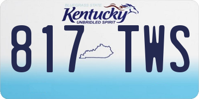 KY license plate 817TWS