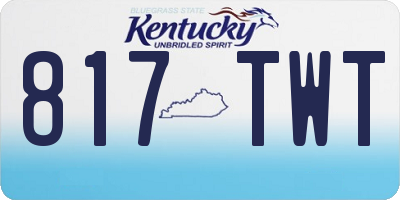 KY license plate 817TWT