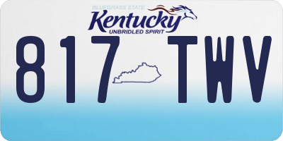 KY license plate 817TWV
