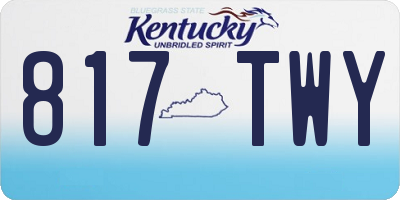 KY license plate 817TWY