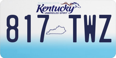 KY license plate 817TWZ