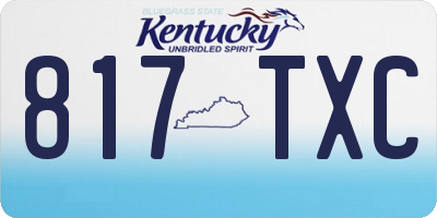 KY license plate 817TXC