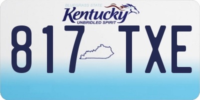 KY license plate 817TXE