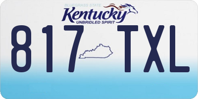 KY license plate 817TXL