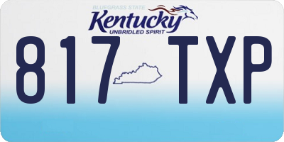 KY license plate 817TXP