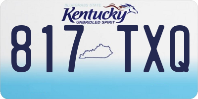 KY license plate 817TXQ