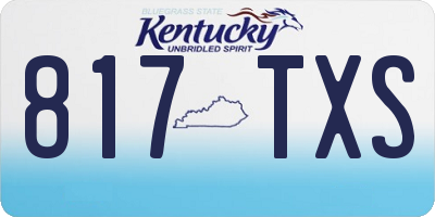 KY license plate 817TXS