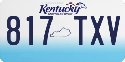 KY license plate 817TXV