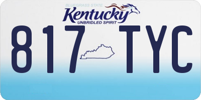 KY license plate 817TYC