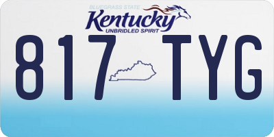 KY license plate 817TYG