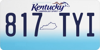 KY license plate 817TYI