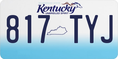 KY license plate 817TYJ