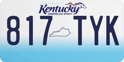 KY license plate 817TYK