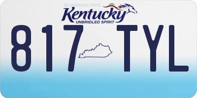 KY license plate 817TYL