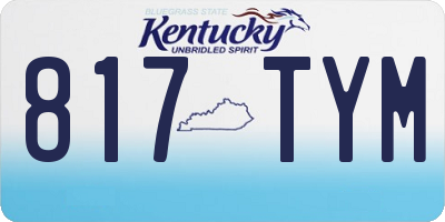 KY license plate 817TYM