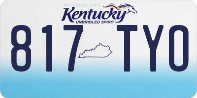KY license plate 817TYO