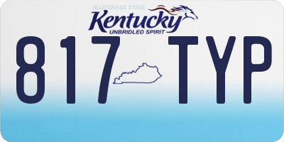 KY license plate 817TYP