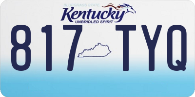 KY license plate 817TYQ