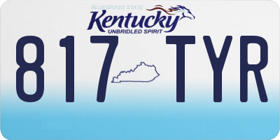 KY license plate 817TYR