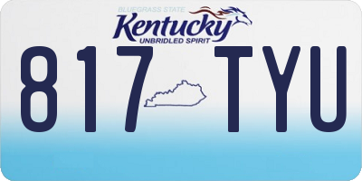 KY license plate 817TYU