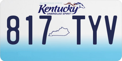 KY license plate 817TYV