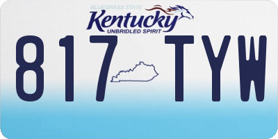 KY license plate 817TYW