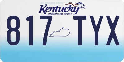 KY license plate 817TYX