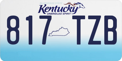 KY license plate 817TZB