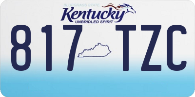 KY license plate 817TZC