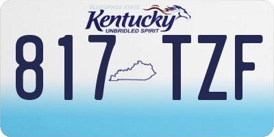 KY license plate 817TZF