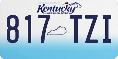 KY license plate 817TZI