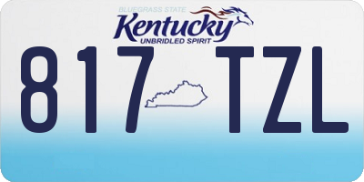 KY license plate 817TZL