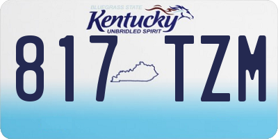 KY license plate 817TZM