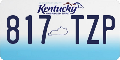 KY license plate 817TZP