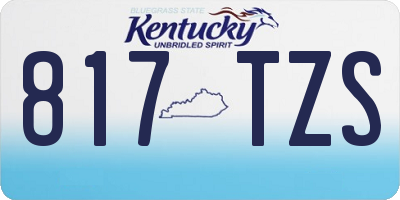 KY license plate 817TZS