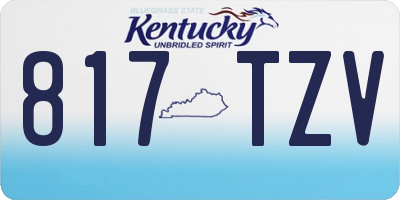 KY license plate 817TZV