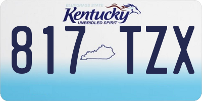 KY license plate 817TZX