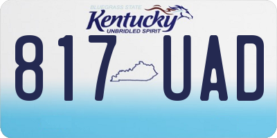 KY license plate 817UAD