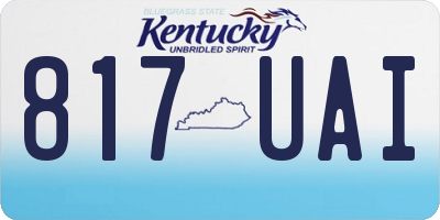 KY license plate 817UAI