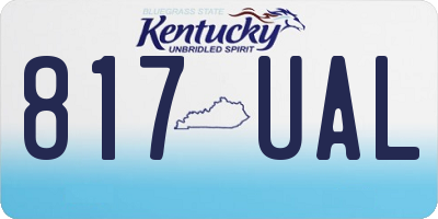 KY license plate 817UAL