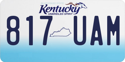 KY license plate 817UAM